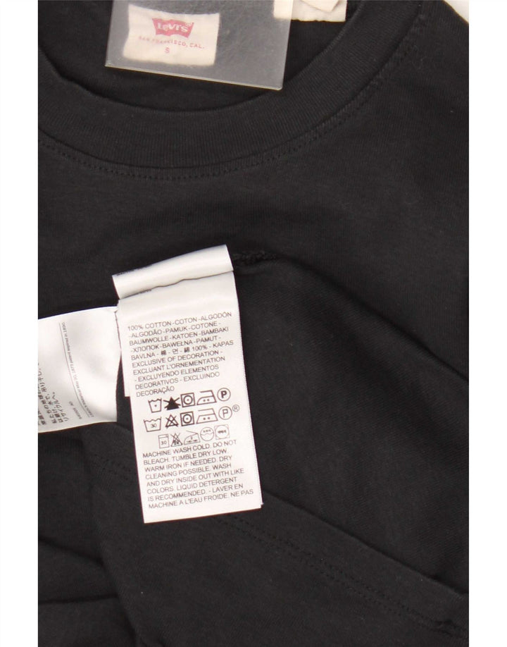 Levi's Top de manga larga para mujer UK 10 Small Algodón negro