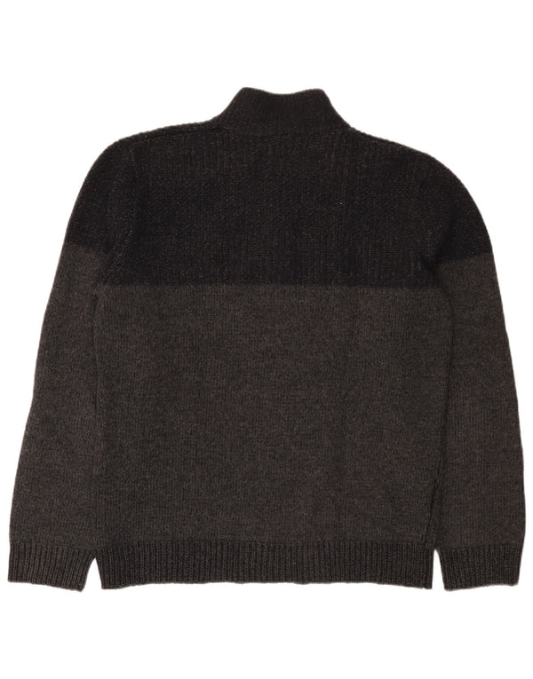 Massimo Dutti Jersey Hombre con Cuello Botonado XL Gris Moteado