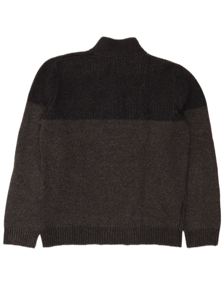 Massimo Dutti Jersey Hombre con Cuello Botonado XL Gris Moteado