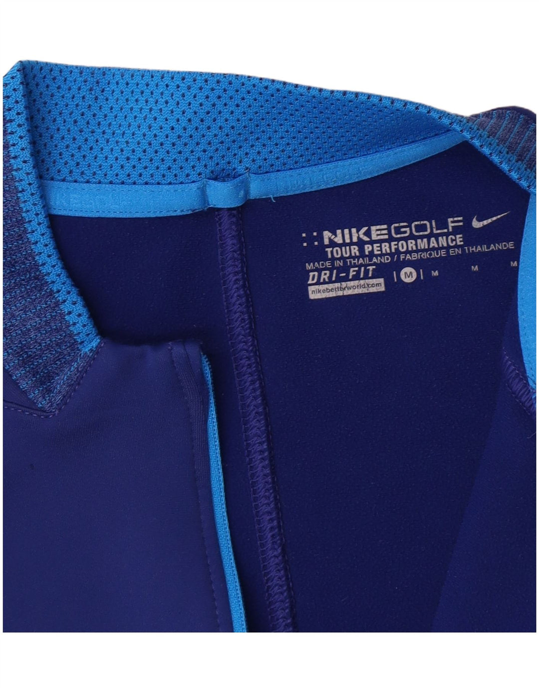 NIKE Hombre Dri Fit Zip Neck Jersey Chándal Top Azul Medio