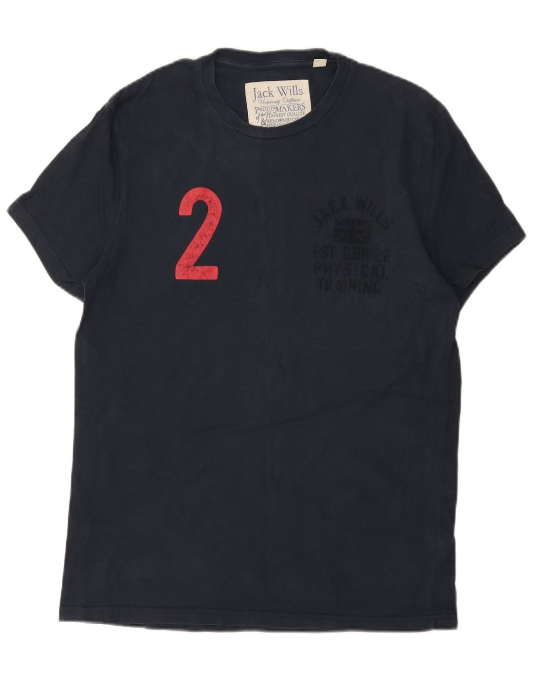 Jack Wills Camiseta gráfica para hombre Top XS Algodón azul marino