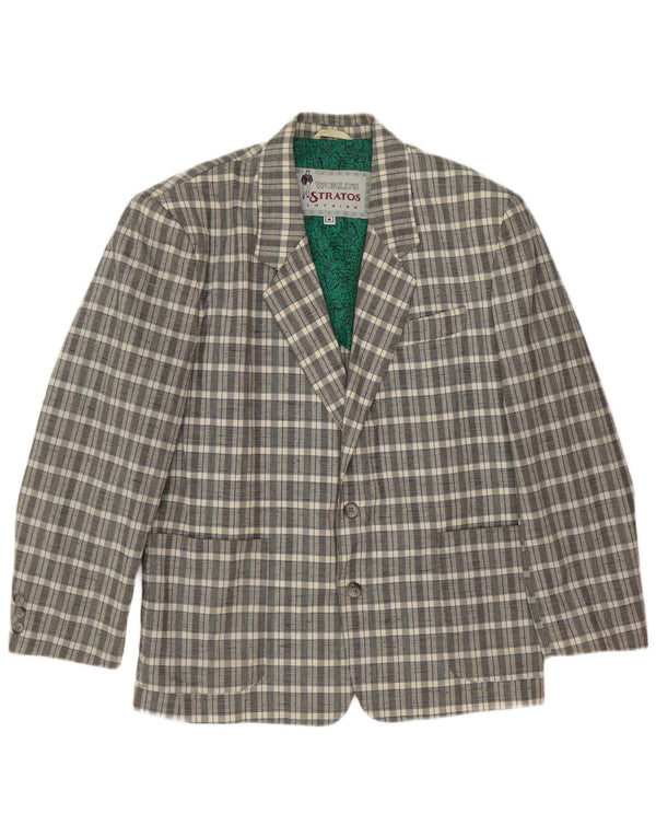 Stratos Traje de 2 piezas con 2 botones para hombre UK 38 Medium Grey Check Classic