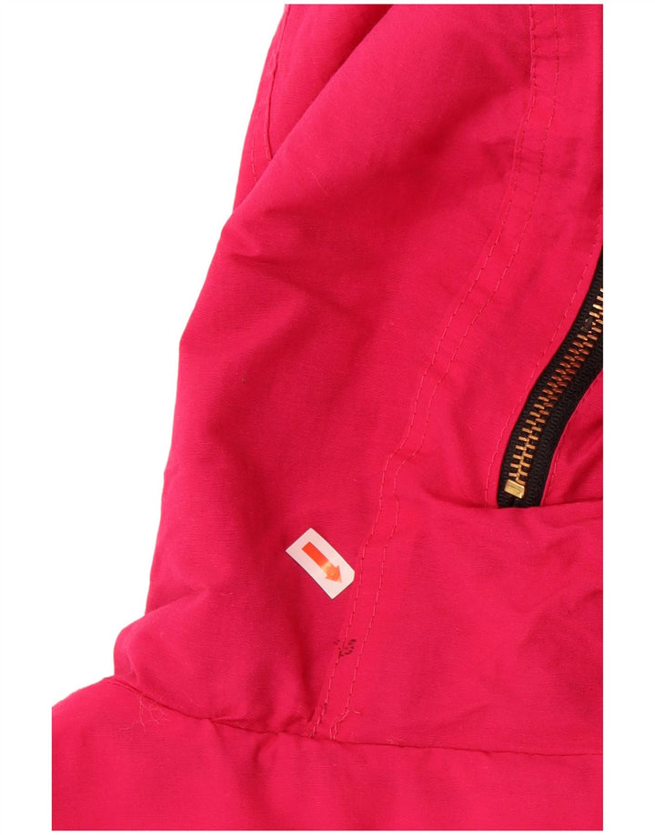 VINTAGE Chaqueta cortavientos gráfica de gran tamaño para mujer Reino Unido 14 Rosa medio