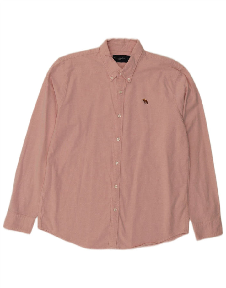 Abercrombie & Fitch Camisa para hombre Grande Rosa Algodón