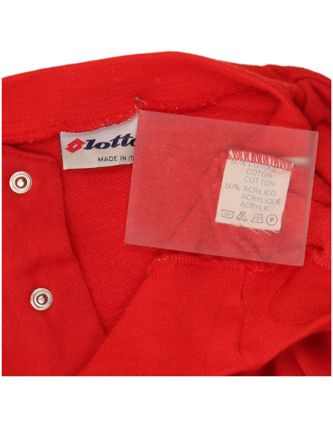Lotto Jersey De Cuello Con Botones Para Hombre Pequeño Rojo Colorblock Algodón