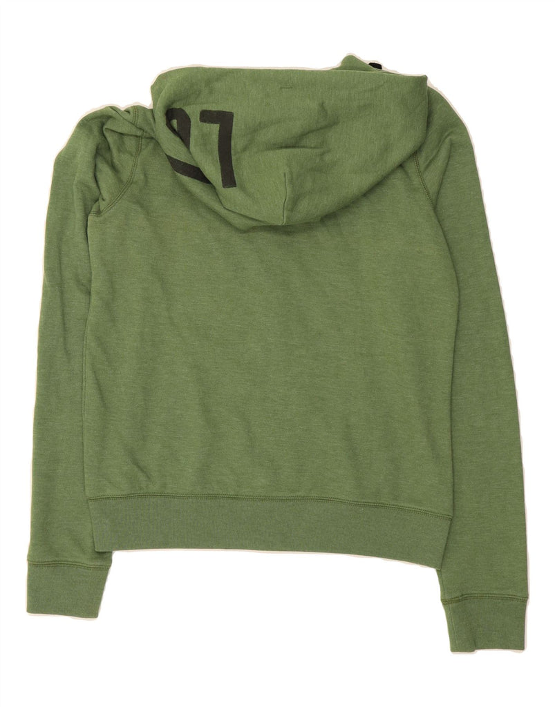 VICTORIAS SECRET Womens Pink Graphic Zip Hoodie Sweater UK 16 Large Green Vintage Victorias Secret and Second-Hand Victorias Secret from Messina Hembry 