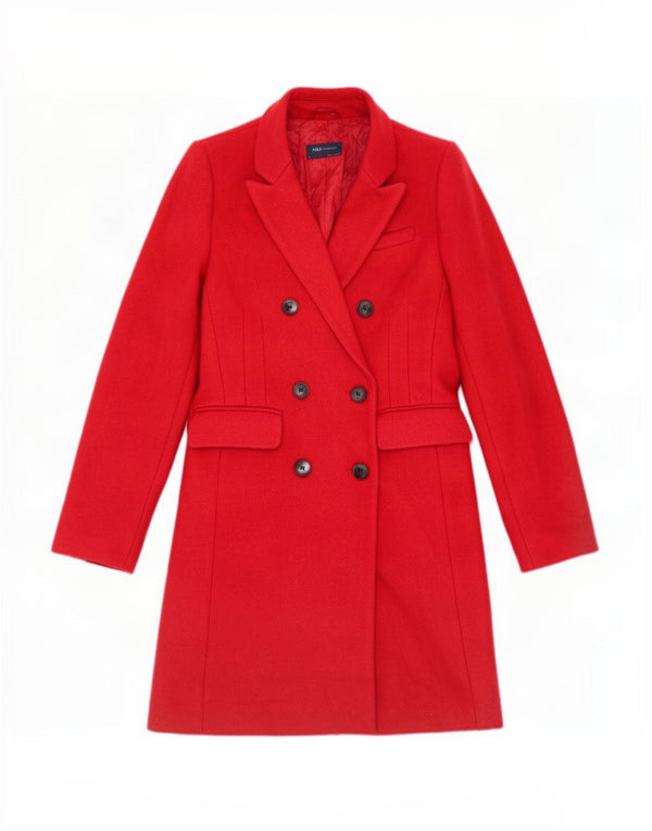 Marks & Spencer Abrigo de doble botonadura extragrande para mujer UK 10 Small Red