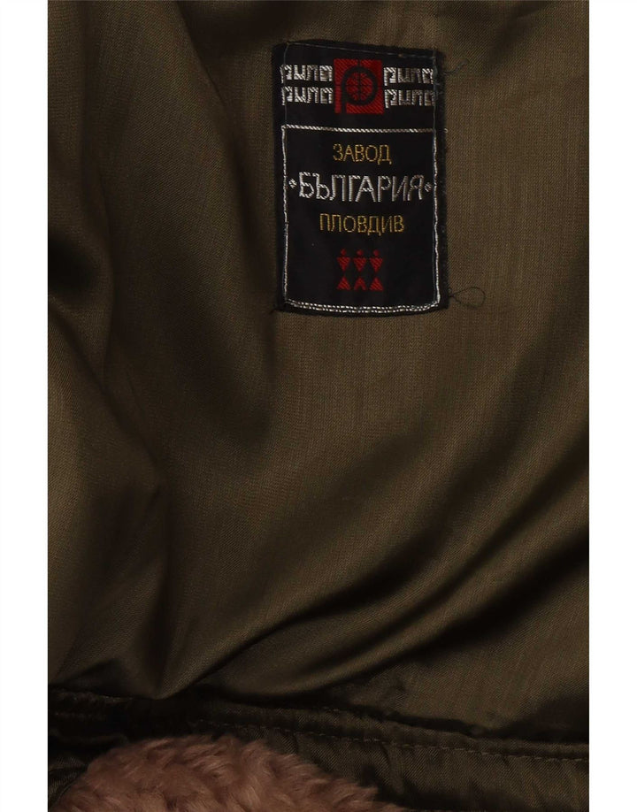 Vintage hombres gabardina Reino Unido 40 grande caqui