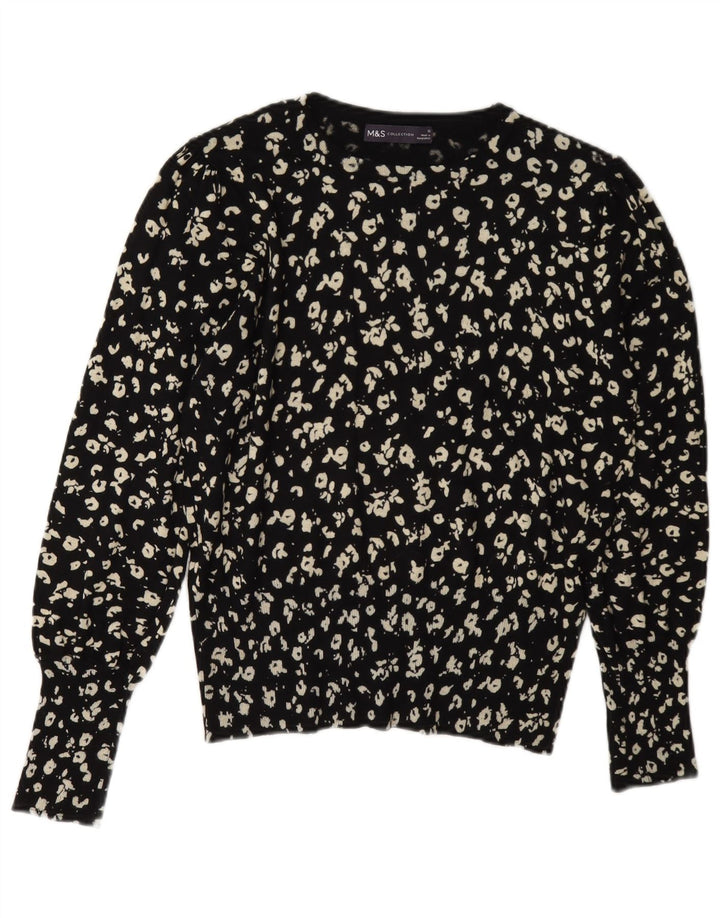 Marks & Spencer - Jersey de cuello redondo para mujer, talla 40, talla M, color negro