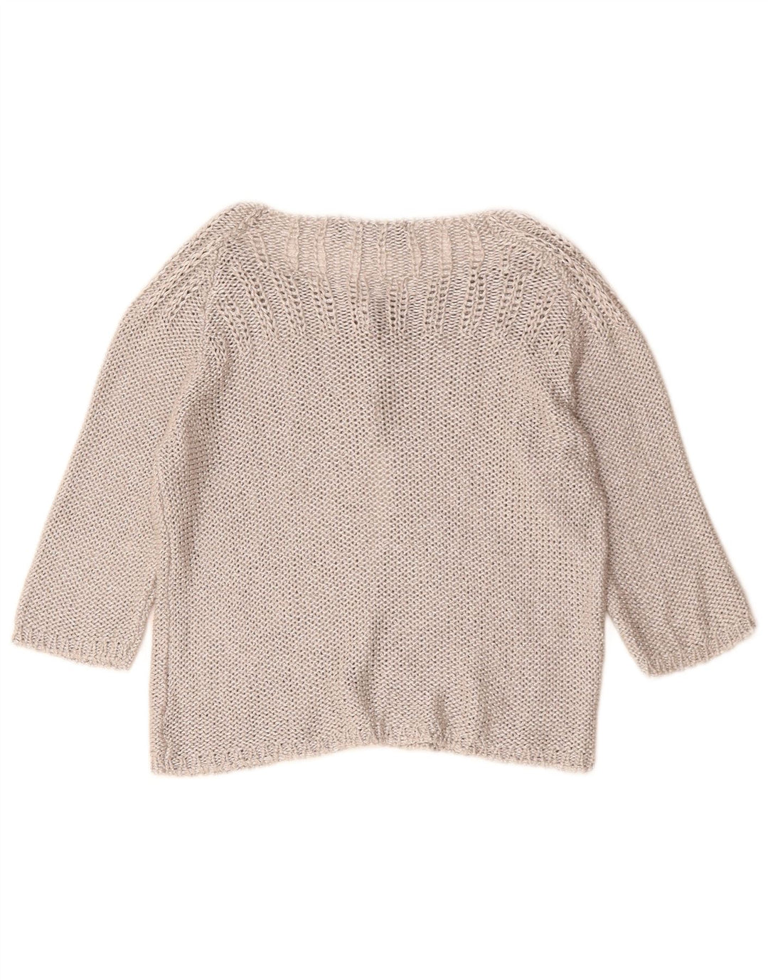 ZARA Mujer Cárdigan Manga 3/4 Suéter UK 42 Gris Medio