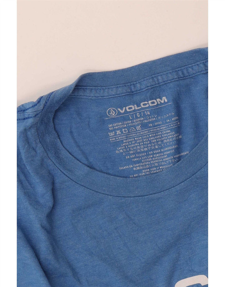 Volcom - Camiseta gráfica para hombre, talla grande, algodón azul