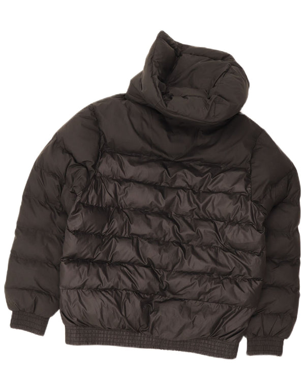 Nike Chaqueta acolchada con capucha para niños 13-14 años XL Negro Colorblock Poliéster