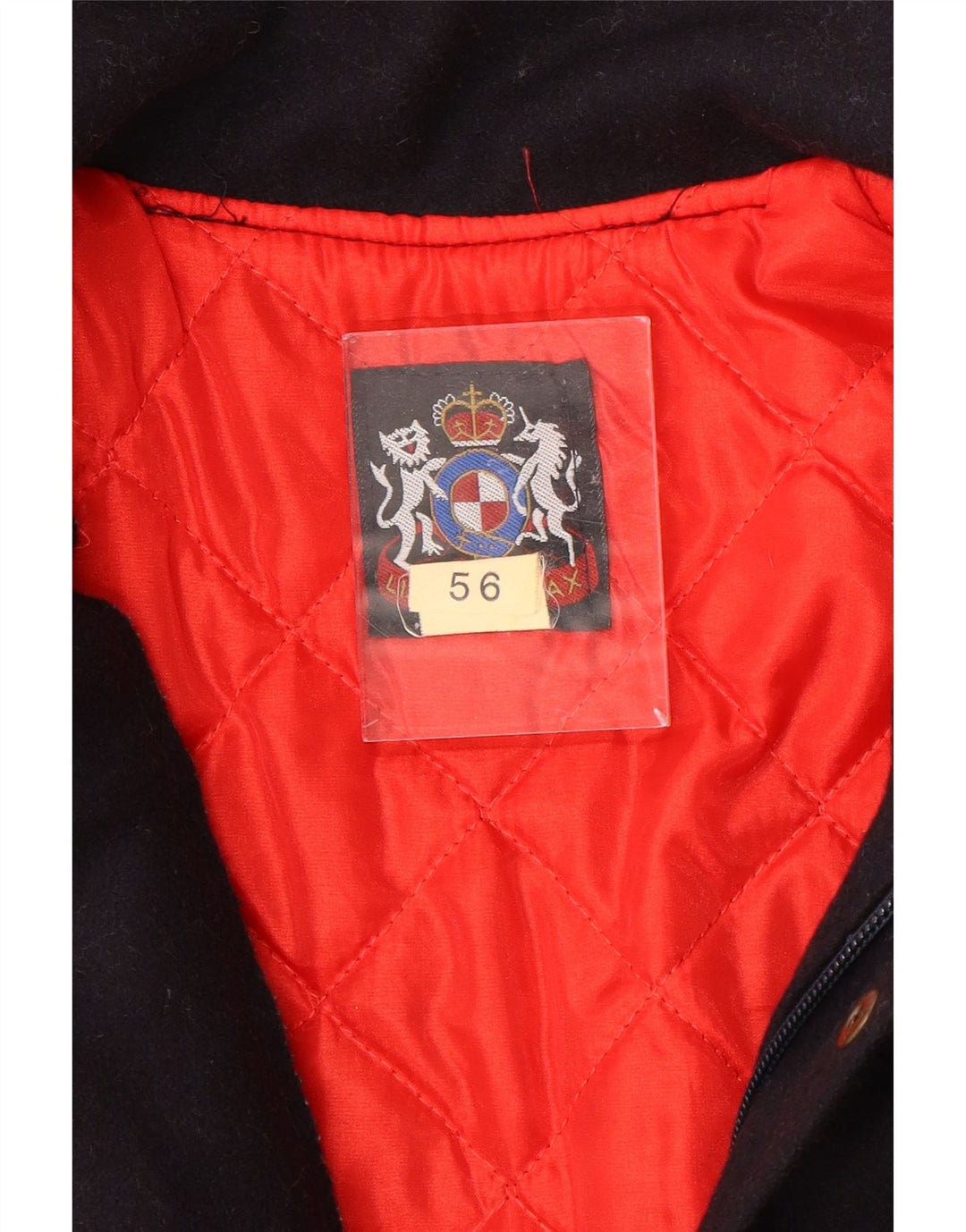 VINTAGE Abrigo cortavientos para hombre IT 56 3XL Azul marino