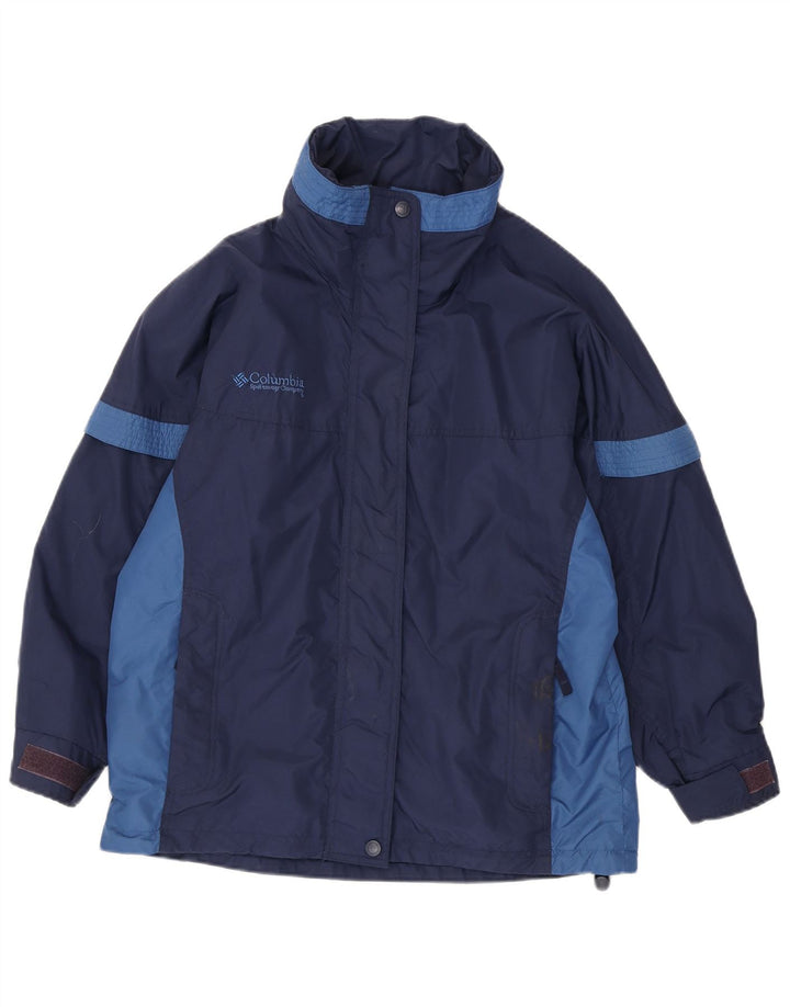 Columbia Chaqueta de esquí extragrande para mujer UK 10 Small Azul marino Colorblock