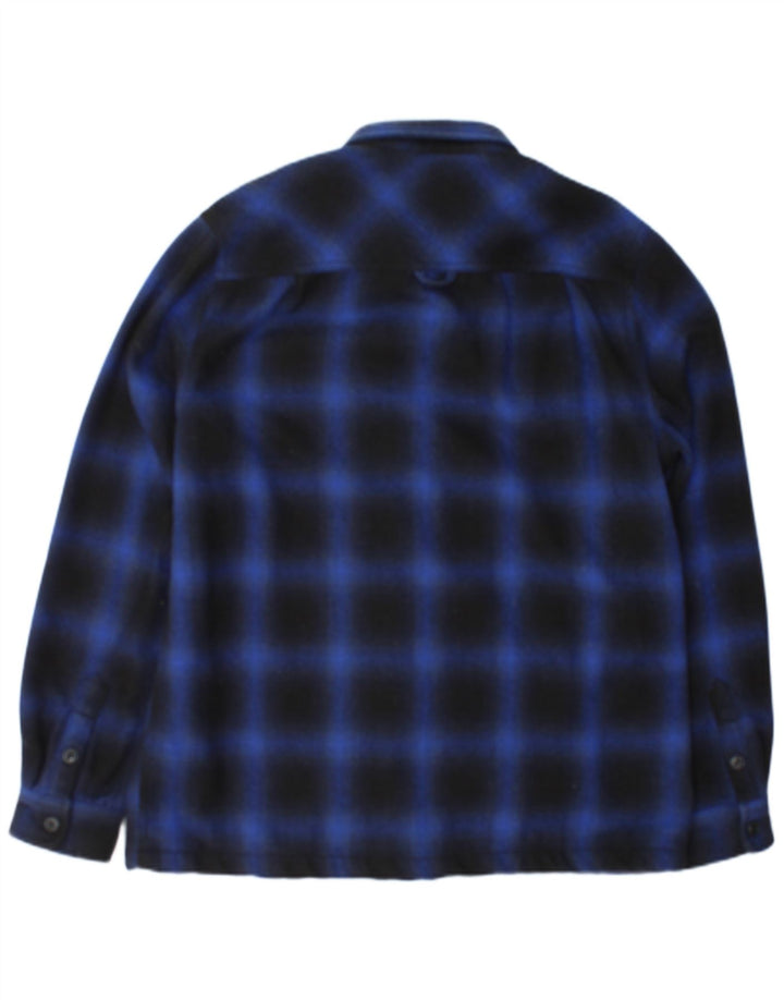 Superdry Camisa De Franela Lumberjack Para Hombre XL Poliéster A Cuadros Azul Marino