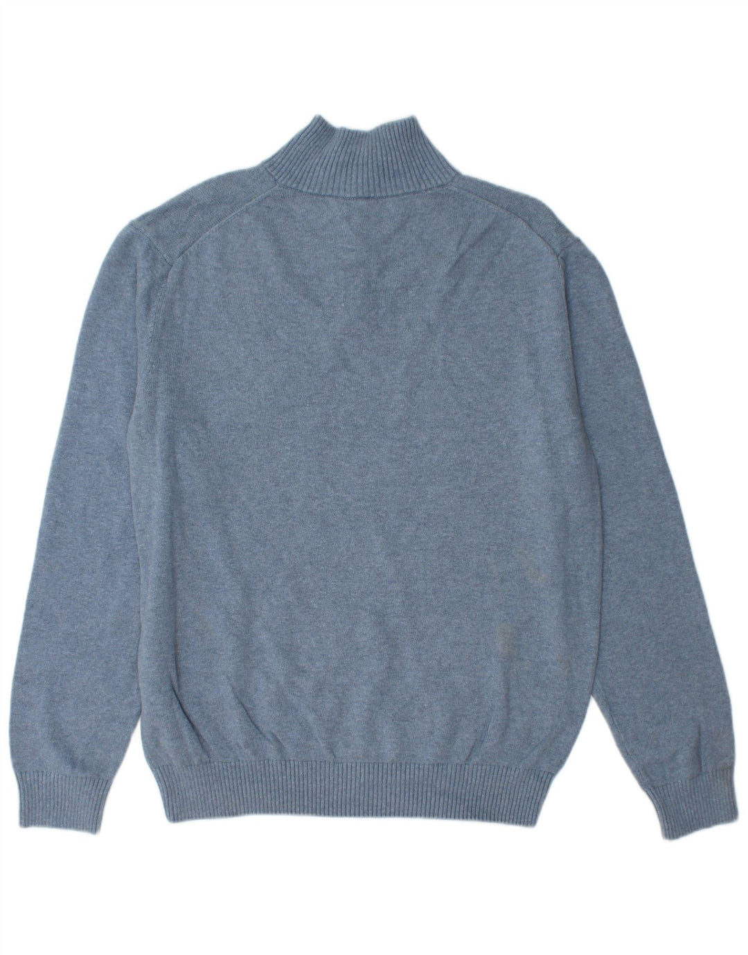 NAUTICA Jersey con cuello y cremallera para hombre, talla grande, algodón azul