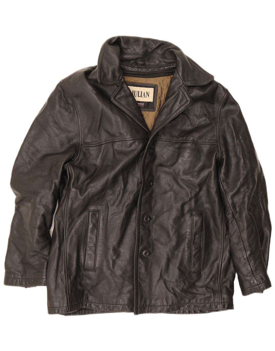 Wilsons Chaqueta cortavientos de cuero M. Julian para hombre, talla 40, color negro