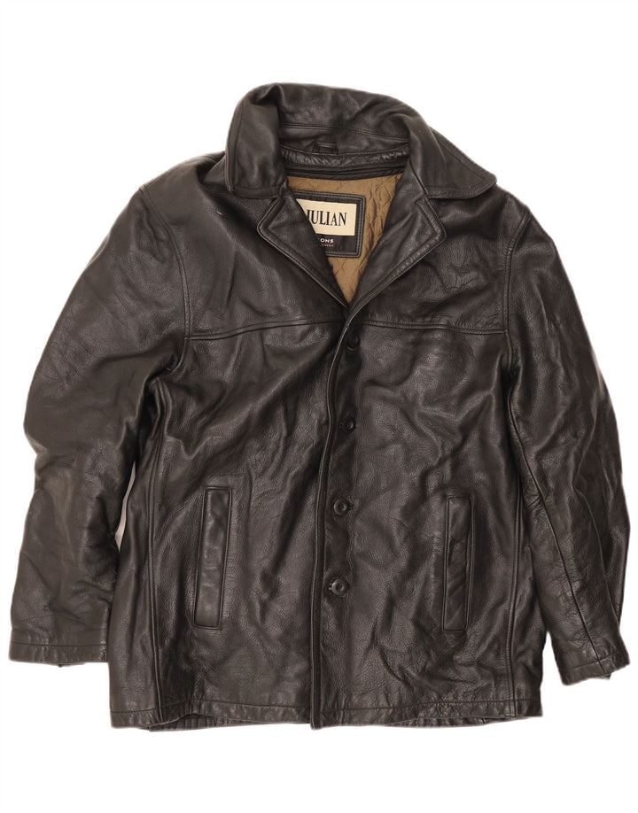 Wilsons Chaqueta cortavientos de cuero M. Julian para hombre, talla 40, color negro