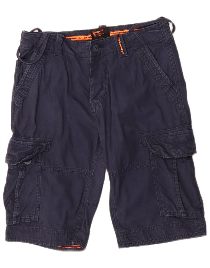 Superdry Shorts cargo ajustados para hombre W30 Algodón azul marino mediano