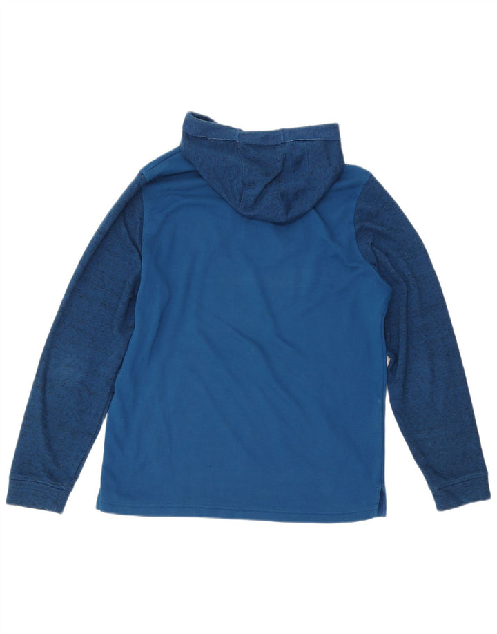UNDER ARMOUR Jersey con capucha y estampado Cold Gear para hombre, color azul medio moteado