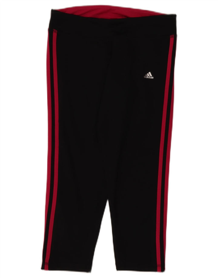 Adidas Climalite Crop Leggings para mujer Reino Unido 12/14 Mediano Negro Poliéster
