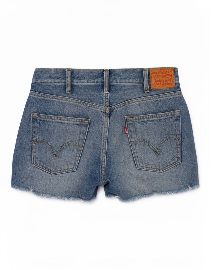 Levi's Mujer 501 Shorts Vaqueros W28 Algodón Azul Medio