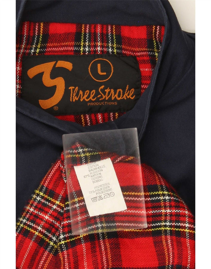 Chaqueta bomber para hombre Three Stroke UK 40 Grande Algodón azul marino