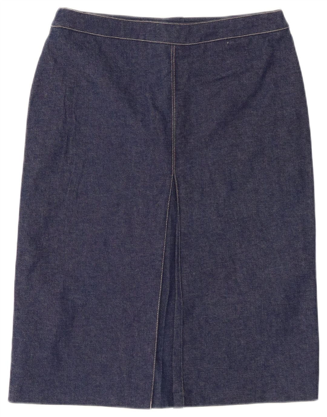 CALLE. BERNARD Falda vaquera de cintura alta para mujer UK 12 Medium W26 Azul marino