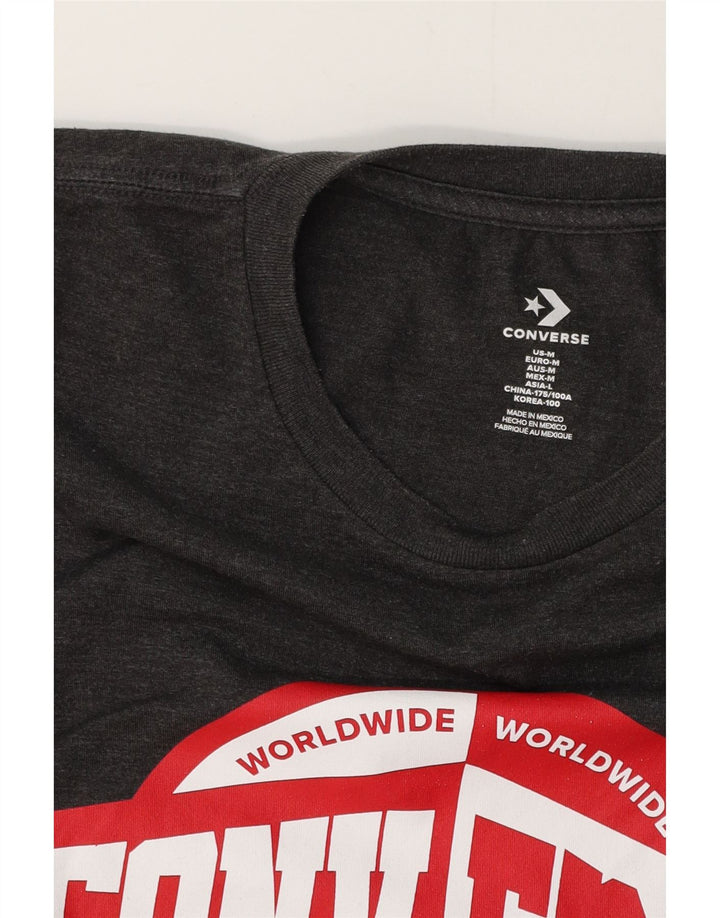 CONVERSE Hombre Camiseta gráfica Top Gris medio