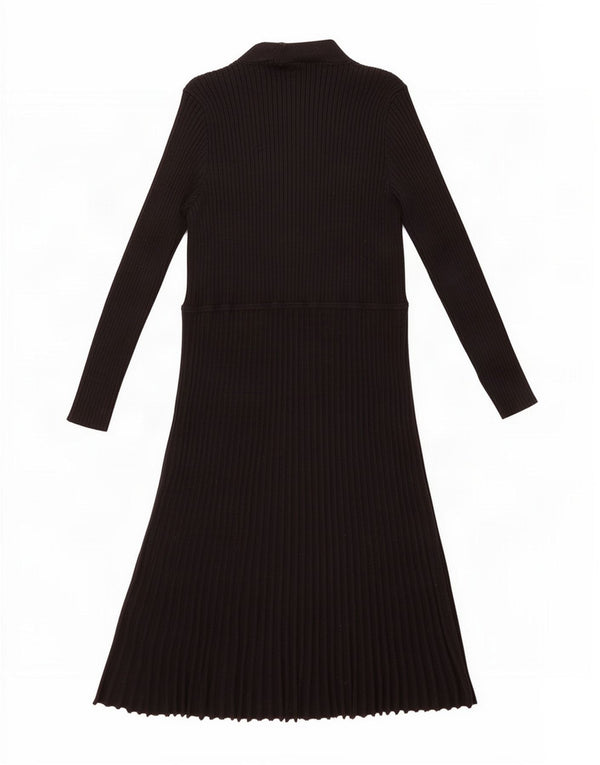 Vestido tipo jersey de manga larga para mujer de Lipsy UK 40 XL Viscosa negra