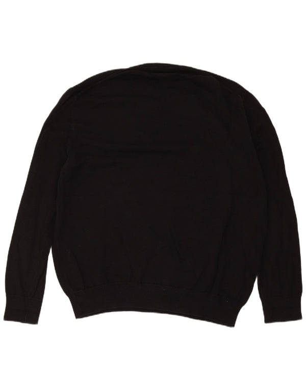 Marks & Spencer - Jersey con cuello en V para hombre, talla 2XL, algodón negro