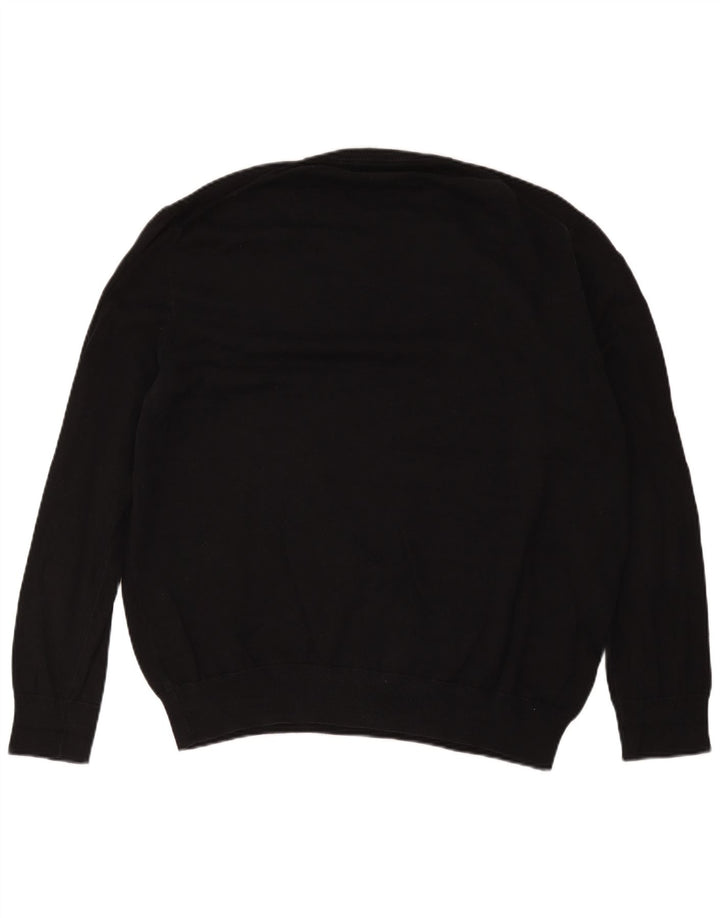 Marks & Spencer - Jersey con cuello en V para hombre, talla 2XL, algodón negro