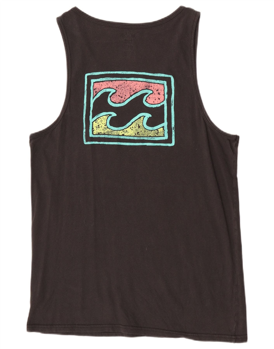Billabong Hombre Gráfico Chaleco Superior Medio Algodón Negro