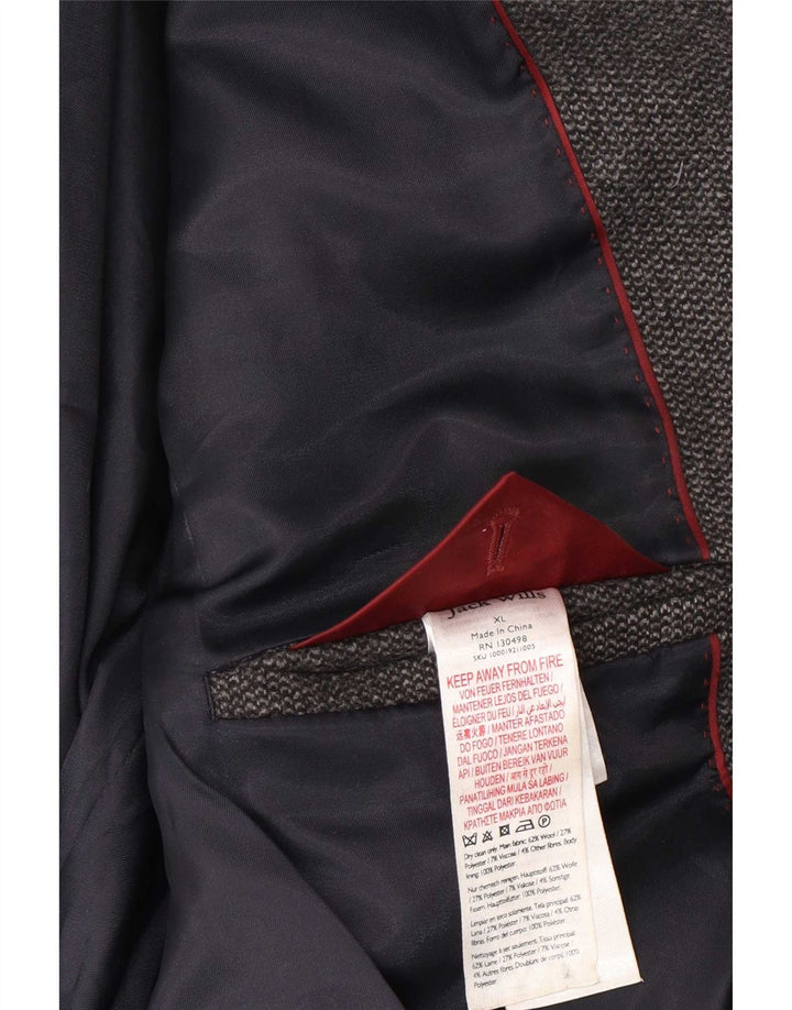 Jack Wills Chaqueta tipo blazer de 2 botones para hombre UK 42 XL Lana gris