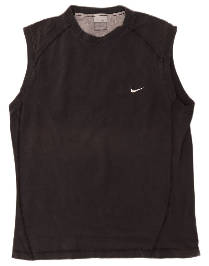 Nike Camiseta sin mangas para hombre UK 39/41 Medium Negro Algodón