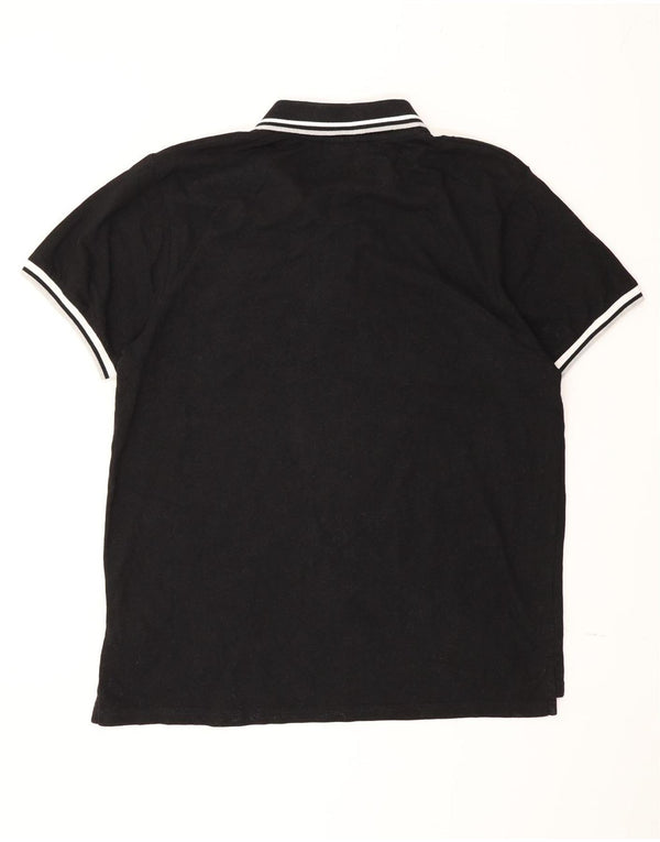 Fila Polo Hombre XL Algodón A Rayas Negro