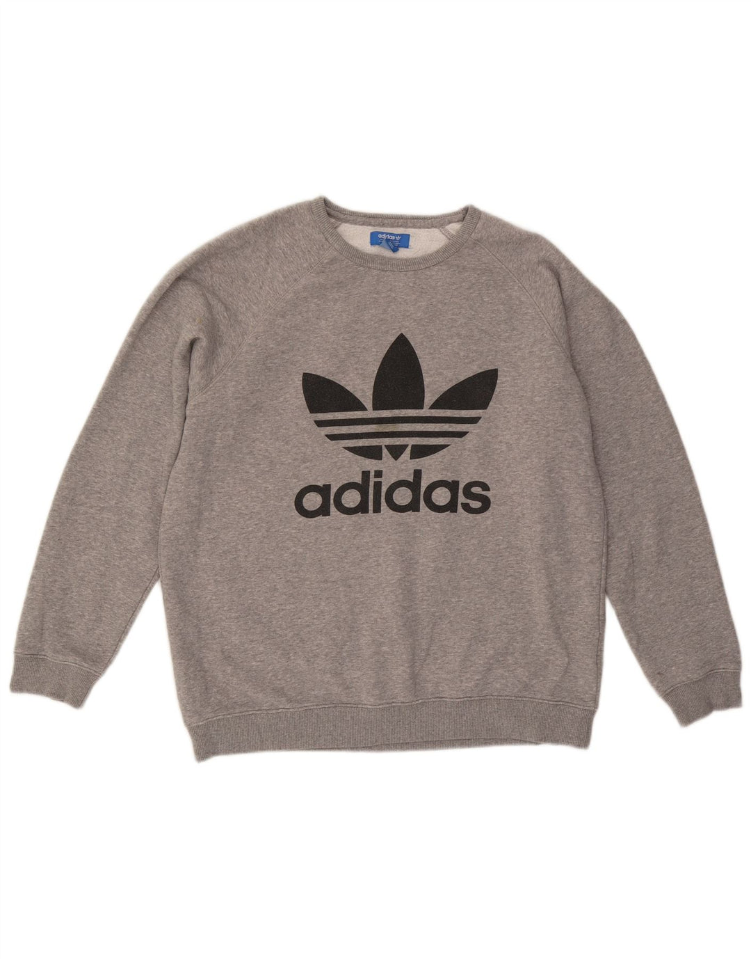 ADIDAS Sudadera con gráfico para hombre Jersey de algodón moteado gris grande