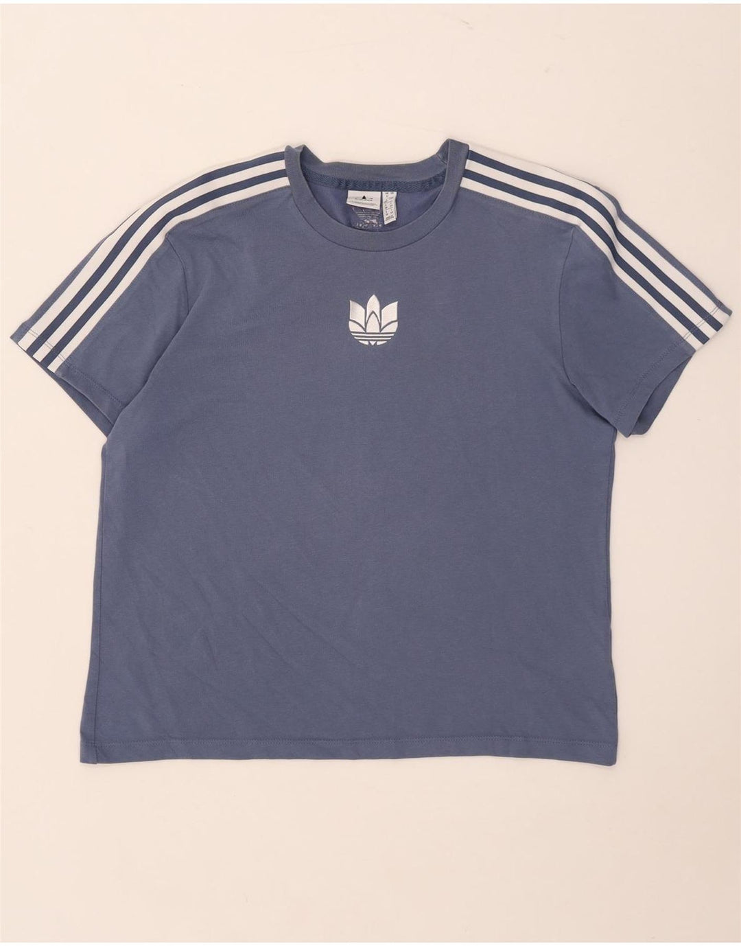 Adidas - Camiseta para mujer (talla 40), color azul medio, algodón