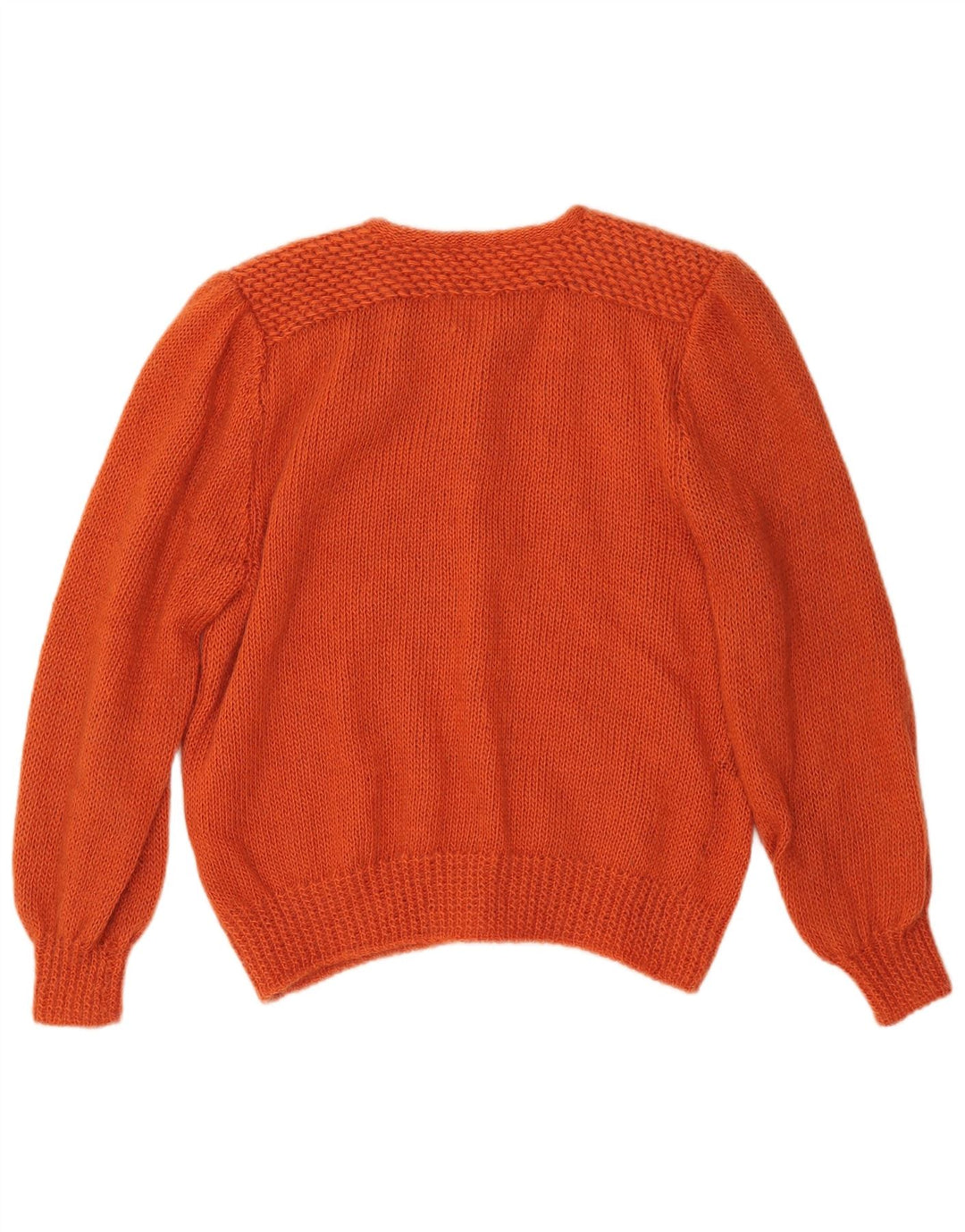 VINTAGE Mujer Cardigan Suéter Reino Unido 16 Naranja Grande
