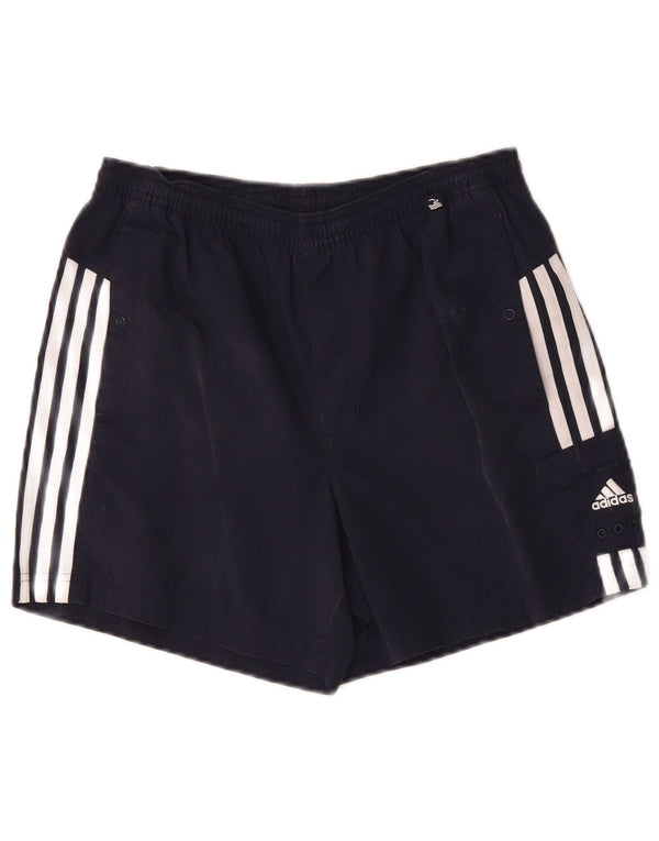 Adidas Mens Graphic Regular Sport Shorts Pequeño Azul Marino Poliéster Deportes