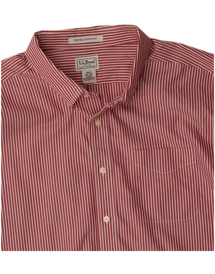 L.L.Bean Camisa para hombre 2XL Algodón a rayas rojas