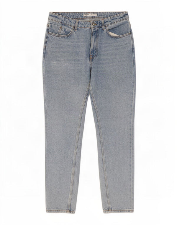 Zara Jeans Cónicos Para Mujer EU 38 Small W28 L29 Algodón Azul