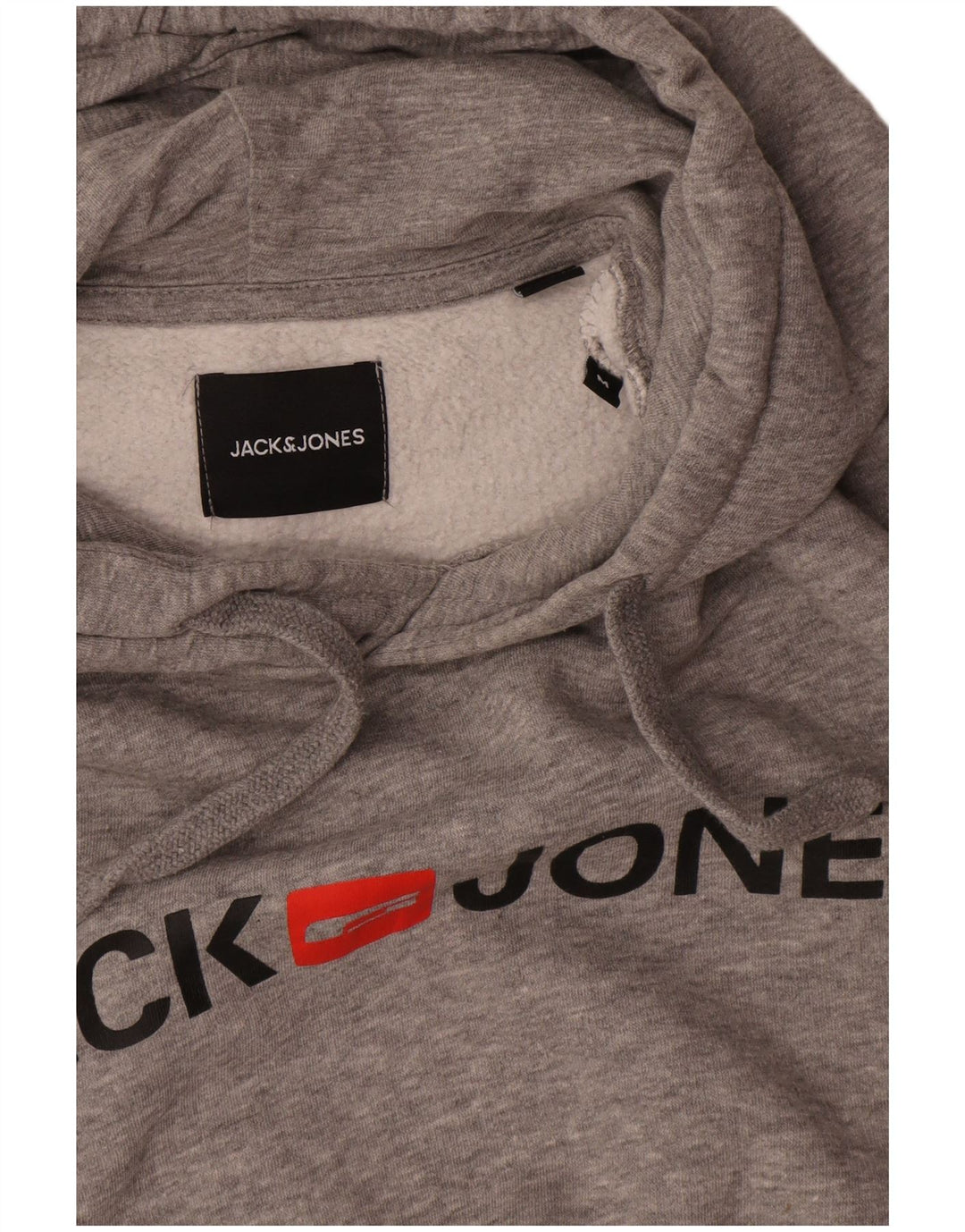 Jack & Jones Hombre Sudadera Con Capucha Gráfica Gris Medio Moteada