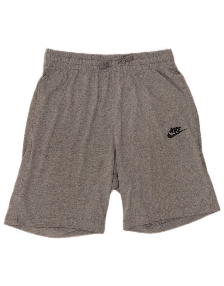Nike Pantalones cortos deportivos para niños 13-14 años XL Gris Poliéster moteado