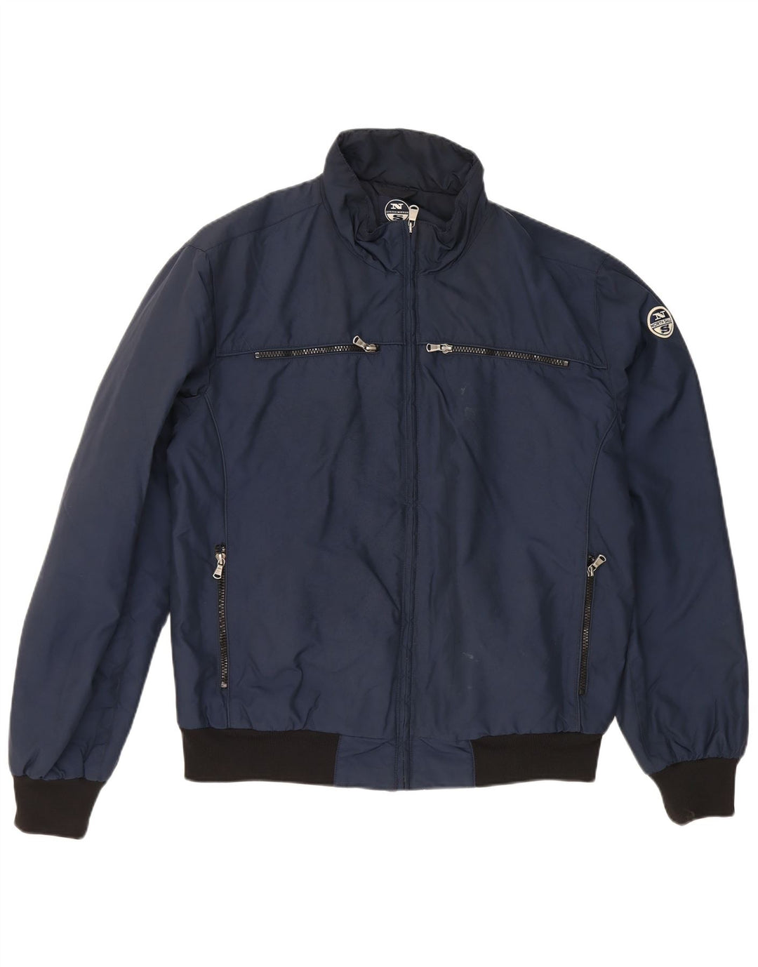 Chaqueta bomber para hombre North Sails UK 42 XL Azul marino Colorblock Poliamida