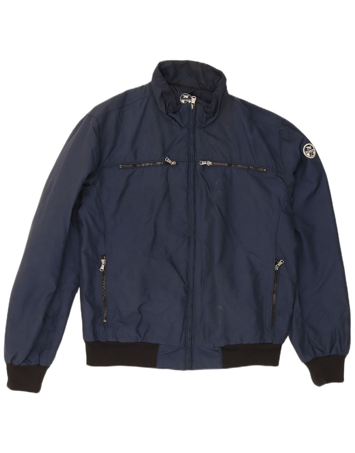 Chaqueta bomber para hombre North Sails UK 42 XL Azul marino Colorblock Poliamida