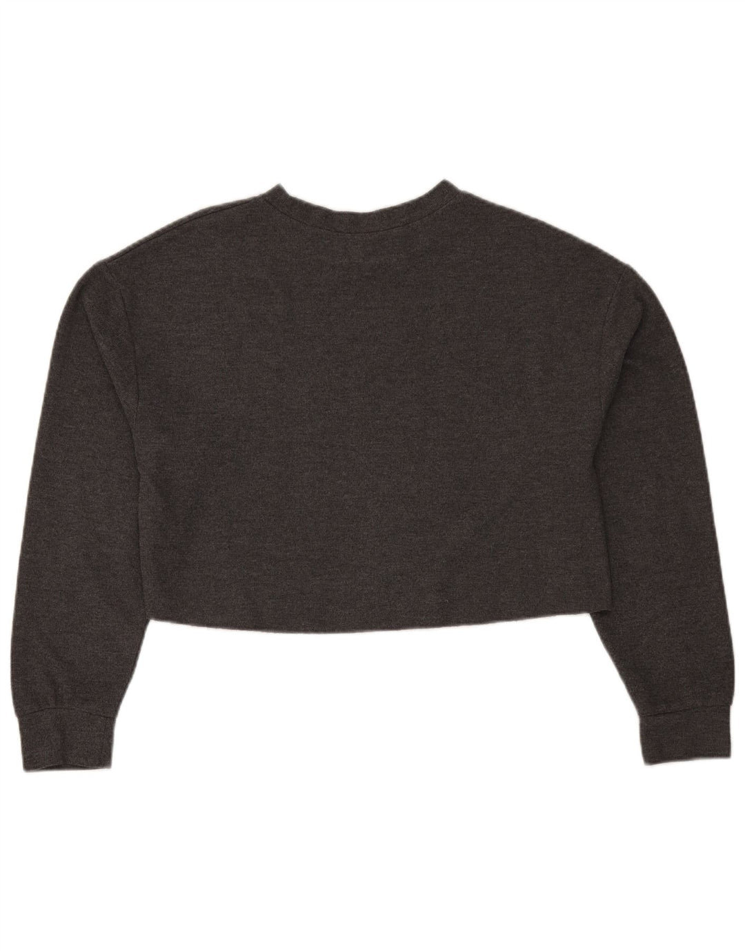 Zara Mujer Trafaluc Crop Top Manga Larga UK 44 Poliéster Gris Medio