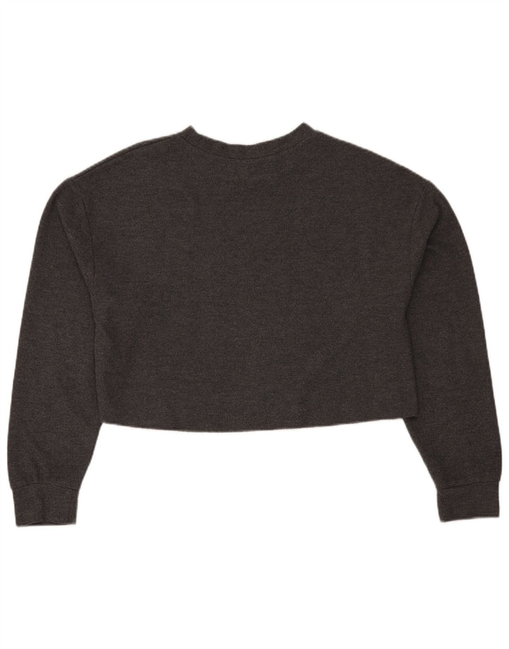 Zara Mujer Trafaluc Crop Top Manga Larga UK 44 Poliéster Gris Medio