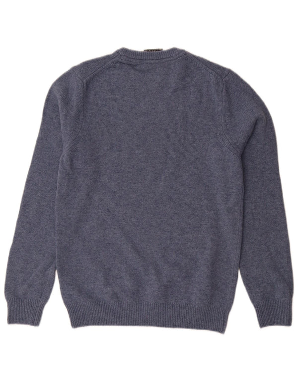 Lyle & Scott Jersey de cuello redondo para hombre XS Lana azul