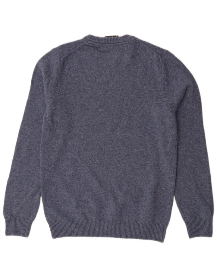 Lyle & Scott Jersey de cuello redondo para hombre XS Lana azul